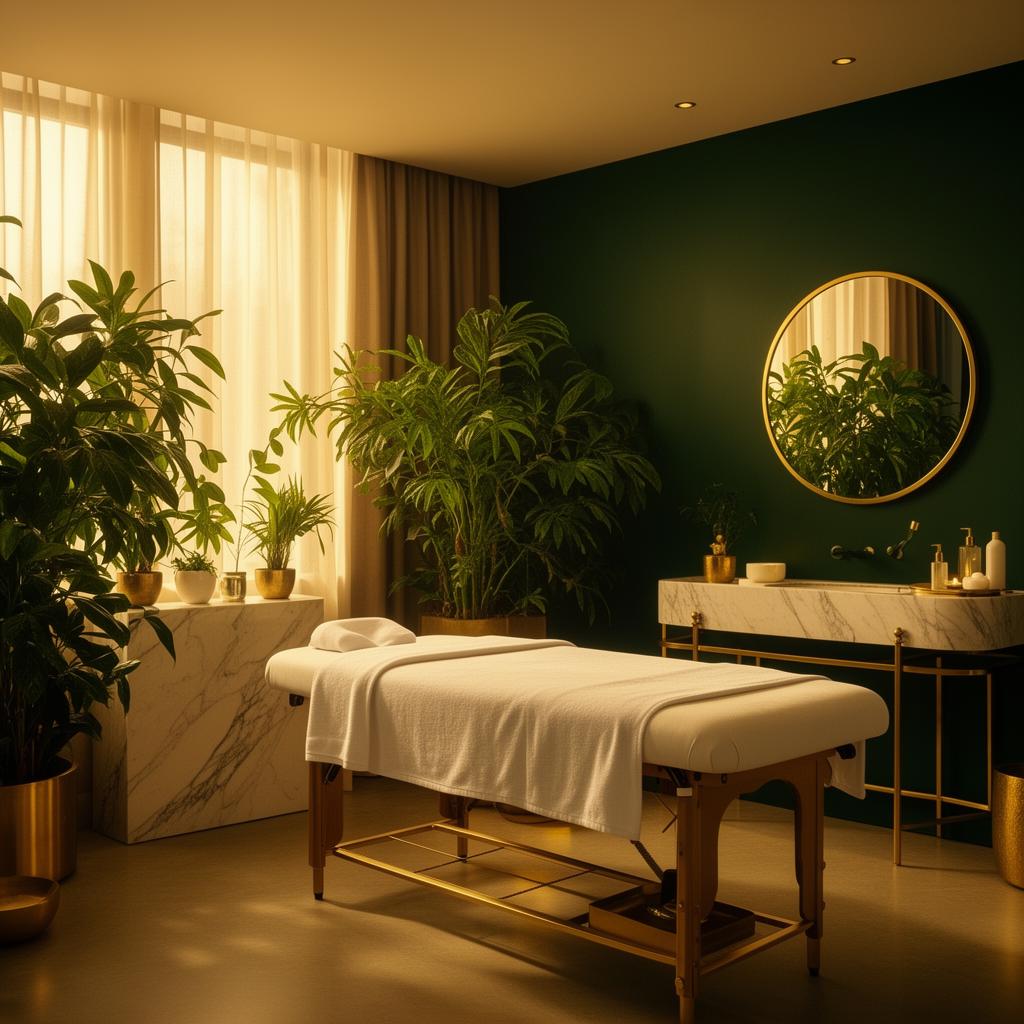 Luxury holistic wellness clinic interior